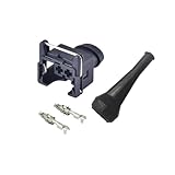 5 Set 2 Pin EV1 Junior Power mini Timer Plug with Rubber Boot Injector Connector Rrepair Kits Fit for Bosch(5set with Boot)