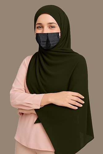 Image of Premium Georgette Hijab for Women, Lightweight and Breathable | 180x70 cm