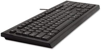 Keyboard for Life Slim Spill-Safe Keyboard, 104 Keys, Black