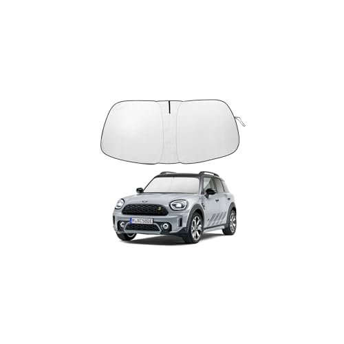 2026 Upgrade Front Windshield Sunshade fit for 2015-2024 Mini Cooper Cooper S Hardtop 4 Door Foldable Car Shade Windshield Sunshades for Mini Cooper Windshield Sun Shade Keeps Your Vehicle Cool
