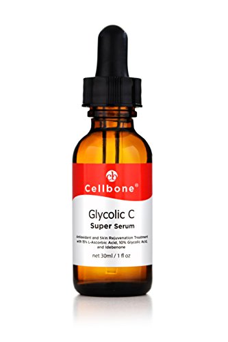 Cellbone Glycolic C Super Serum - Antioxidant and Skin Rejuvenation Treatment with 10% Glycolic Acid, 15% L-Ascorbic Acid, and Pamitoyl Pentapeptide-3