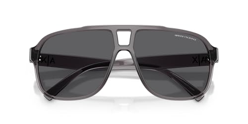 Image of Armani Exchange Man Sunglasses Matte Grey Frame, Orange Mirror Red Lenses, 61MM