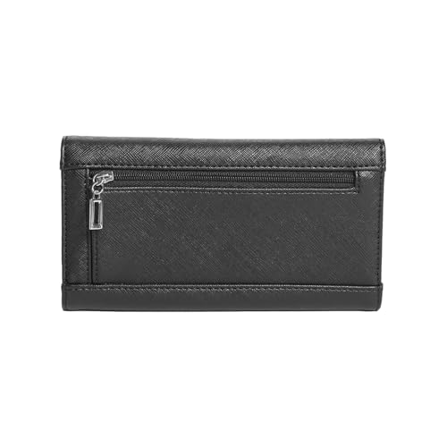 GUESS Factory Women's Abree Logo Saffiano Slim Trifold Wallet3