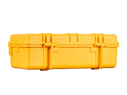 Image of Monoprice Weatherproof Hard Case - 22in x 14in x 8in, Yellow with Customizable Foam, Shockproof, IP67, 20.3 Liter