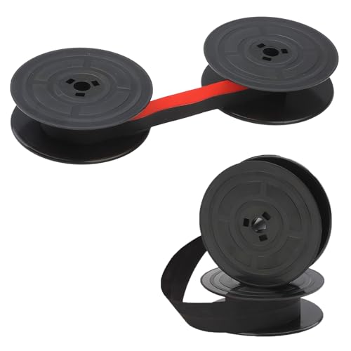 2er Pack GR4 Farbband für Schreibmaschine, Kompatibel mit Klassischen Modellen Rot und Schwarz Nylon Typewriter Farbband Doppel Spule Schreibmaschinen Farbband Jeweils 7 Meter (Schwarz+Rot & Schwarz)