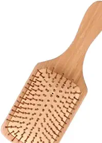 Escova quadrada pente de bambu almofada, massageadora, antifrizz, desembaraçante, antiestática