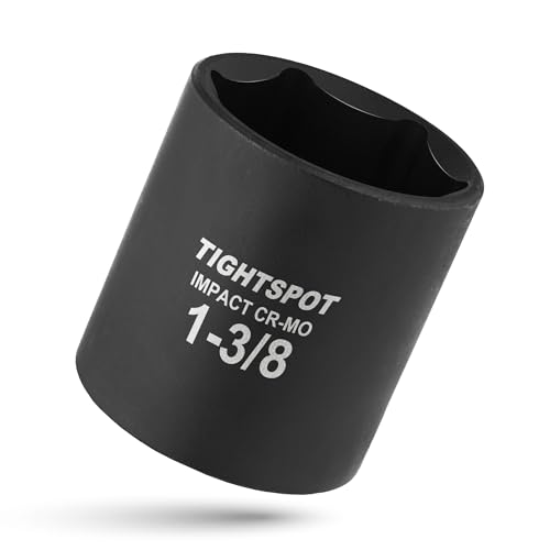 Image of TIGHTSPOT 1 /2 Inch Drive - 1 3 /8 Inch Shallow Impact Socket with Anti-Rounding 6 Point Design, Heat-Treated CRMO Steel