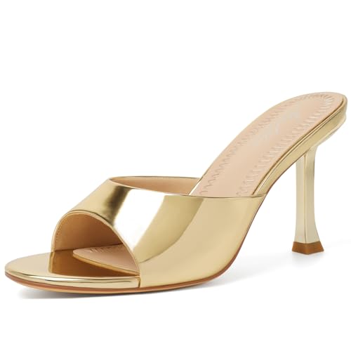 Image of Mostrin Kitten Heels for Women Round Toe Heels With Bow Vintage Mules Sexy Slip on Stiletto Backless Sandals for Party Daily