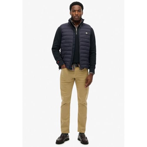 SUPERDRY Fuji Lite Padded Gilet Abrigo, Eclipse Navy, S Unisex Adulto