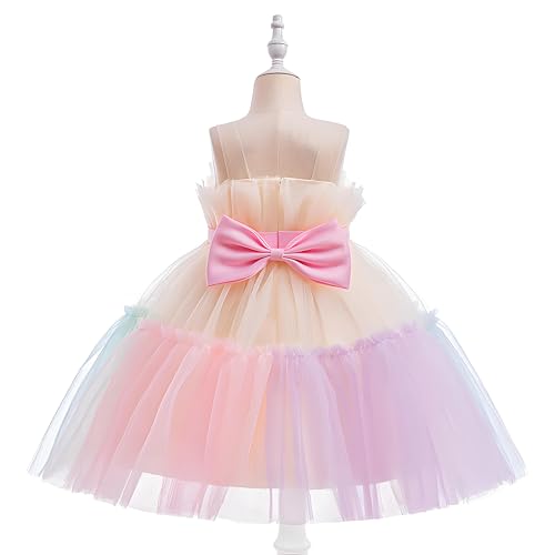 Toddler Flower Girl Wedding Guest Dress Baby Girls Formal Ruffle Tutu Tulle Dresses Birthday Party Ball Gown3