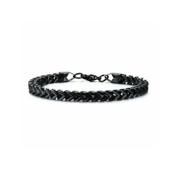 Zibuyu® Cuban Chain Bracelet for Man, Stainless Steel Hand Bracelet for Men Fashion Accessories, Hip-Hop Punk Style Jewelry for Street wear and Casual Outfits, Jewelry Gift(Silver&Black) Zibuyu® Cuban Chain Bracelet for Man, Stainless Steel Hand Bracelet for Men Fashion Accessories, Hip-Hop Punk Style Jewelry for Street wear and Casual Outfits, Jewelry Gift(Silver&Black)