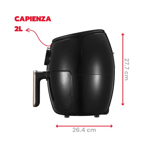 ARDES - AR1K32D Heteluchtfriteuse capaciteit 2 liter kleine luchtfriteuse met digitaal display en timer 60 minuten maximale temperatuur 200 °C Eldorada Mini D - Afbeelding 3