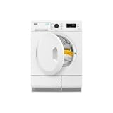 Zanussi ZDPB274B Secadora de condensación de Libre Instalación, 7 Kg, Programa Antiarrugas, Puerta Reversible, Display LCD, Inicio Diferido, Blanco, Clase B