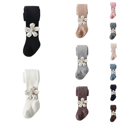 KAGAYD Girl Flower Tights Thick Cable Knit Leggings Stockings Cotton Pantyhose Ballet Dance Pantyhose for Little