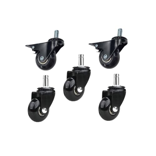 Meubles de bureau roulettes transparentes en PU anti-rayure lot de 5 pièces