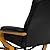 Flash Furniture Contemporary Black Leather Recliner/Ottoman with Swiveling Maple Wood Base from Flash Furniture