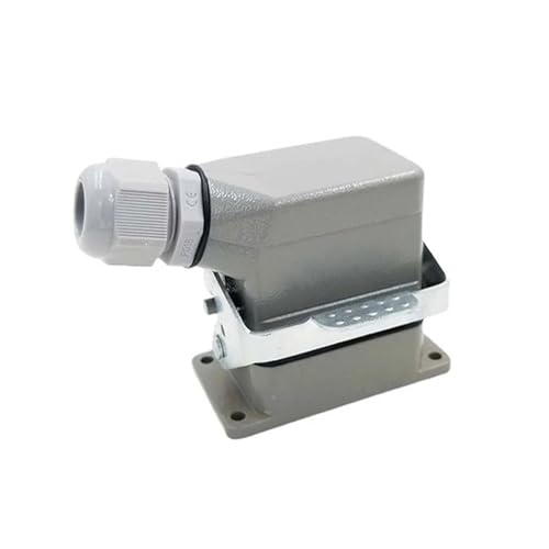Conector rectangular industrial HDC-HE-006 de 6 pines y 16A con conexion por tornillo