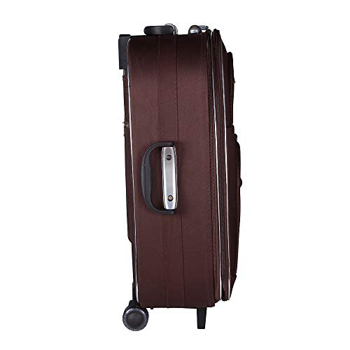 Mala De Tecido Com Rodinhas Tamanho Bordo - Roncalli Guet (Marrom)