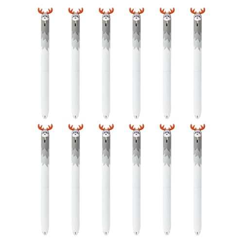 12Pcs Noise Frees Retractable Gel Pen Fast Dry Inks Not Smudges Writing Pen Comfortable Handle for Students Professional Writing