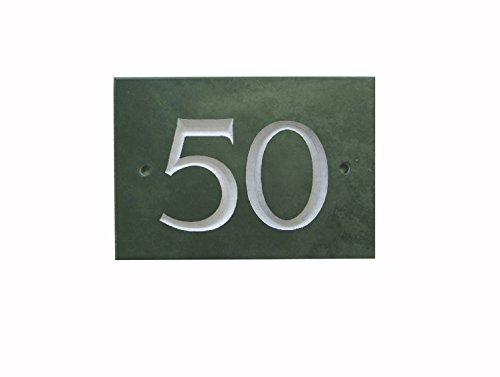 Green Slate House Number (1-99) (No 50)