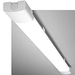 Amdelne LED Batten Light 4ft, 6000K Daylight LED Ceiling Light, IP65 Garage Lighting, Linkable Plug in Strip Lights for Shed, Loft, Kitchen, Basement, Office, School, Workshop, Warehouse, 36w 120cm