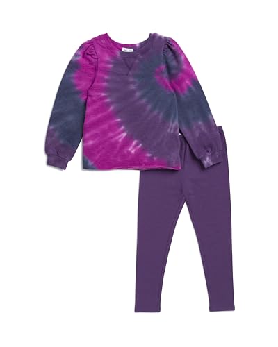 Ensemble de pantalons fille pour l'école et le sport avec sweat à motif disco tie dye