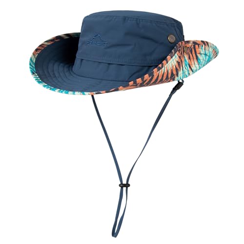 Image of Oversize XL XXL Large Wide Brim Waterproof UPF 50+ Bucket Sun Summer Travel Fishing Hiking Fisherman Hat Detachable Chin