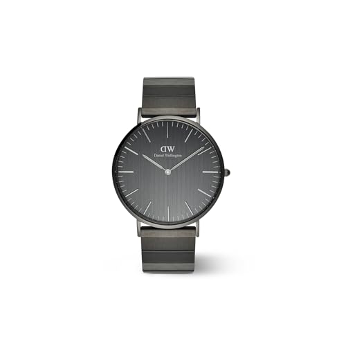 Image of Daniel Wellington Classic Analog Watch for man with Grey Round Dial & Grey Stainless Steel Bracelet Band Water Resistant Men's Wrist Watches - DW00100777K
