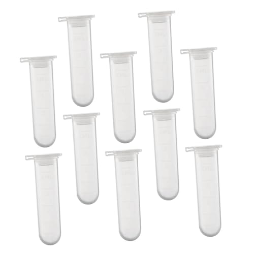 SMASOLO 50 piezas Tubos Centrífuga con Tapa Segura Transparente para Muestras Laboratorio Experimentos Científicoss