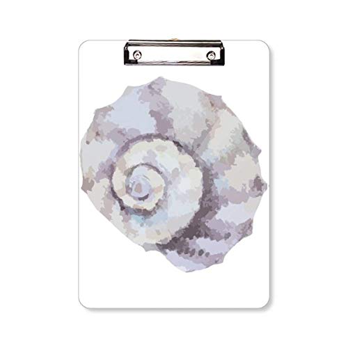 Porte-bloc A4 escargot de la vie marine avec pince métal et dessin coloré