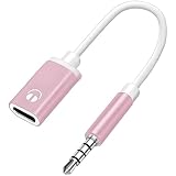 Zenarao Headphone Jack Adapter, 3.5mm Male to TypeC Female Audio Cable Cord, USB C to Aux Audio Dongle Cable Cord, Compatible with MP3 Players, CD Players, Laptops, Tablets, Smartphone (Pink)