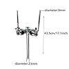 TUOREN Double Tom Holder Double Tom Arm Clamp Stand Adjustable L Rod Ball Tom Drum Mount Bracket for Drum Set Mount Hardware Parts #5