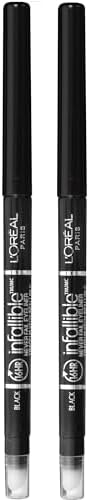 L'Oreal Paris Makeup Infallible Never Fail Original Mechanical Pencil Eyeliner with Built in Sharpener, Black, 0.008 oz., 2 Count