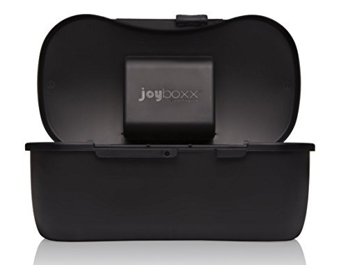 Joyboxx + Playtray LIMITED EDITION - The #1 Toy Box for Adults - Hygienic Clean and Lock Storage System, Made in the USA, Non-Toxic, Recyclable (Black and Black)