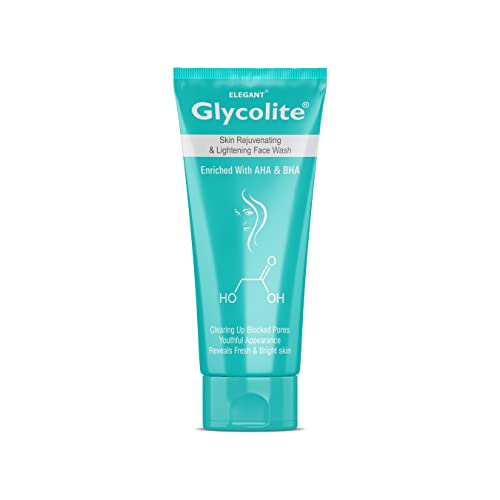 Glycolite Skin Rejuvenating & Lightening Face Wash 60ml | Glycolic Acid Face Wash | Improves Skin Texture, Tone, and Appearance | Reveals Face & Bright Skin | Suitable For All Skin - Pack Of 1