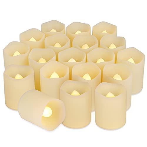 SHYMERY Flameless Votive Tealight Candles,Lasts 2X Longer,Battery