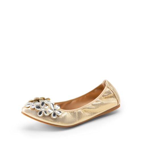 DREAM PAIRS Ballet Flats Shoes for Women, Women's Pointed Toe Rhinestone Sparkly Foldable Flats, Comfortable Shoes for Women Dressy Wedding Party Work Drive