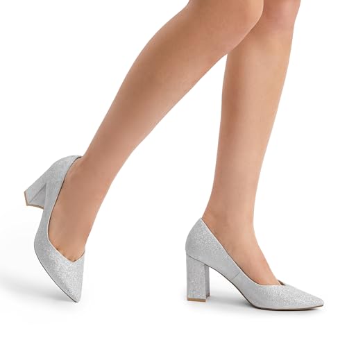 Image of DREAM PAIRS Womens High Chunky Closed Toe Block Heels