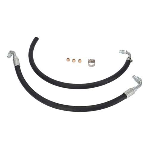 Power Steering Hose Kit for GM Cars and Trucks 3/8 Rubber Includes 24 Pressure Hose and 26 Return Hose Leak-Free Fittings Easy Installation