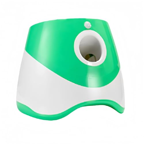 YFFY ボールランチャー 犬 おもちゃ 自動 ボール投げ 犬用 ロボピッチャ 3種類の発射距離 自動ボールキャッチ 投げ 投球機 小型犬用 中型犬用 知育玩具 インタラクティブなおもちゃ テニスボール3個付属 (グリーン)