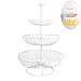 Fablcrew Corbeille à Fruits 3 Couches Métal Coupe à Fruits,Fruits Présentoir à Gâteaux,Corbeille à Fruits 3 étages pour Cuisine Décoration de Table