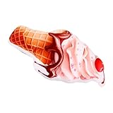 MERRYHAPY Lovely Ice Cream Pillow Plush Stuffed for Home Decor Adorable Cream Throw Pillow for Bedroom Living Room Nursery Cozy Hugging Pillow for Cuddling and Comfort