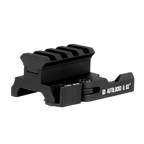 EFANGSHIJIE Picatinny Rail Risers QD Quick Detach Mounts for Red Dot Sights (4 Slots 0.83inch)