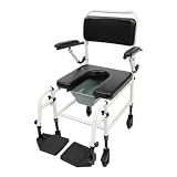 Dusch-Toilettenrollstuhl mit Rollen Duschstuhl WC-Stuhl 120 kg