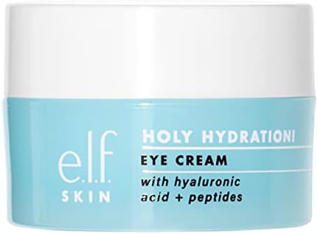 e.l.f. Holy Hydration! Eye Cream | Infused with Hyaluronic Acid & Peptides | Minimizes Dark Circles | 0.53 Oz (15g)