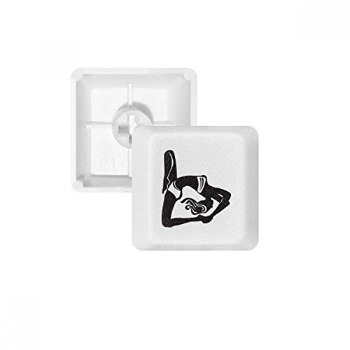 Keycaps PBT Yoga Girl anti-usure pour clavier mécanique blanc sans marquage