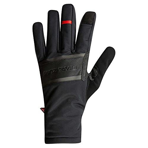 PEARL IZUMI Men's Gloves, Lightly Insulated Cycling Glove, AmFIB Lite, Ax Suede Laredo Palm & Touchscreen Compatibility, Black, Large