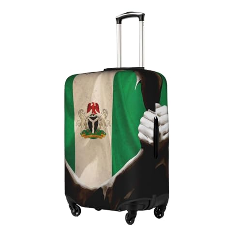 Travel Luggage Cover Vintage Torn Broken Nigeria Flag Fashion Washable Baggage Suitcase Protector Fit For Luggage Large2