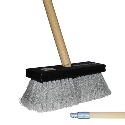 Estética Automotriz, Sports El Castor Cepillo de PVC para Lavar Autos 8 Pulgadas con Mango de Madera Barnizado