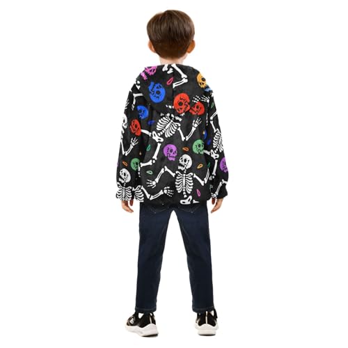 Image of Aflyko Boys Fleece Coat Blue Zip-Up Hoodie Girls Outerwear Kids Hooded Jacket
